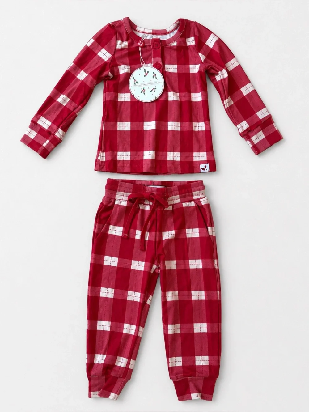 NWT SweetHoney 18M Red Buffalo Plaid Pajama Set Holiday Christmas Outfit